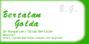 bertalan golda business card